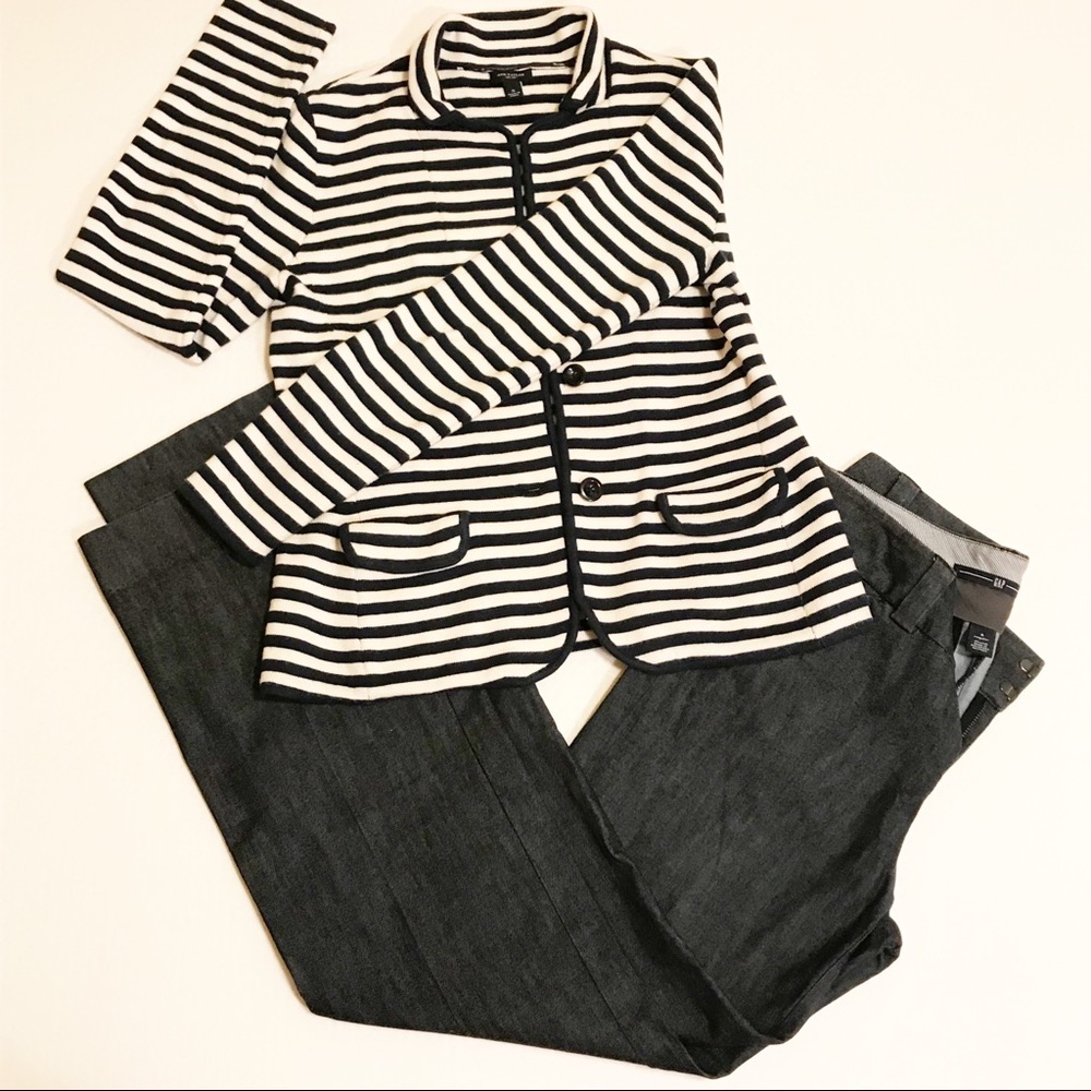 ANN TAYLOR STRIPED BLAZER | SIZE SMALL